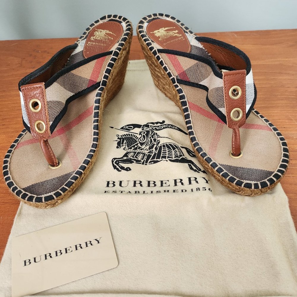 Burberry Prorsum Wedge Flip Flops